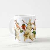 Vintage Osterhasen-Tasse Kaffeetasse (Vorderseite Links)