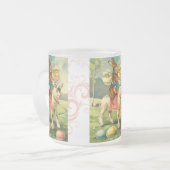 Vintage Osterhasen-Tasse Mattglastasse (Vorderseite Links)