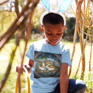 Vintage-Osterhasen texturiert Cameo Kinder T-Shirt