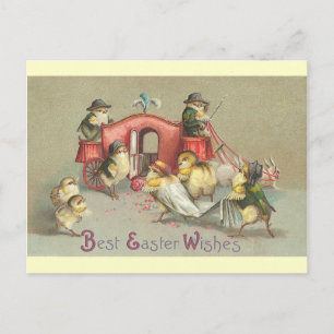 Vintage Osterhochzeit - Beförderung Feiertagspostkarte