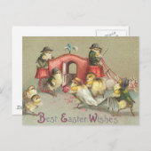 Vintage Osterhochzeit - Beförderung Feiertagspostkarte (Vorne/Hinten)