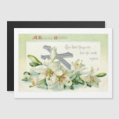 Vintage Osterilien, Kreuz und Schrift Magnetkarte (Vorne/Hinten)