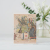 Vintage Osterkaninchen Feiertagspostkarte (Stehend Vorderseite)