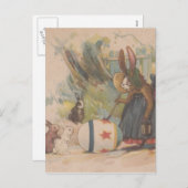 Vintage Osterkaninchen Feiertagspostkarte (Vorne/Hinten)