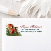 Vintage Osterkaninchen Kissenadresse Etikett V2 (Insitu)