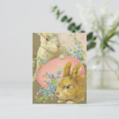 Vintage Osterkaninchen Postkarte (Stehend Vorderseite)