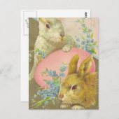 Vintage Osterkaninchen Postkarte (Vorne/Hinten)