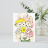 Vintage Osterkaninchen Postkarte (Stehend Vorderseite)