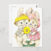 Vintage Osterkaninchen Postkarte (Vorne/Hinten)