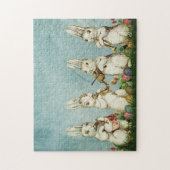 Vintage Osterkaninchen und -eier Puzzle (Vertikal)