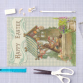 Vintage Osterkaninchen verkaufen Eier Seidenpapier (Handwerk)