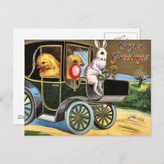 Vintage Osterkarte (18) Feiertagspostkarte (Vorne/Hinten)