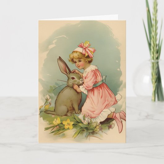 Vintage Osterkarte Einladung (Vorderseite)