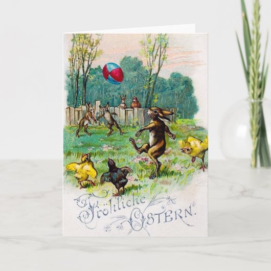 Vintage Osterkarte Feiertagskarte (Vorderseite)
