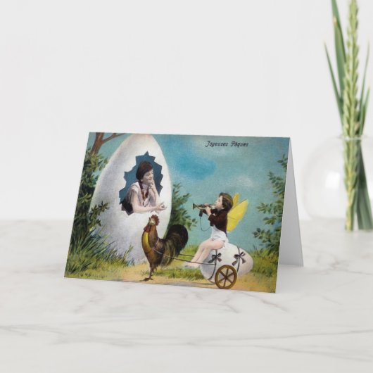 Vintage Osterkarte Feiertagskarte (Vorderseite)