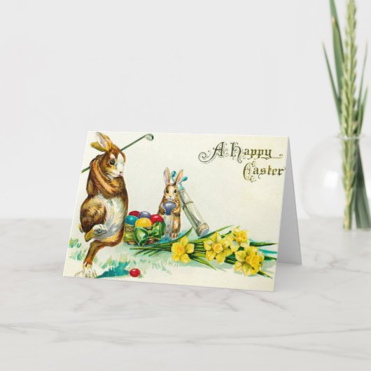 Vintage Osterkarte Feiertagskarte (Vorderseite)