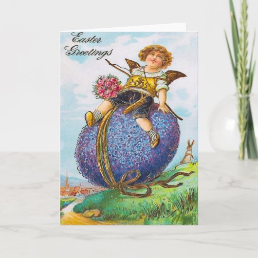 Vintage Osterkarte Feiertagskarte (Vorderseite)
