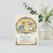 Vintage Osterkarte Feiertagspostkarte (Stehend Vorderseite)