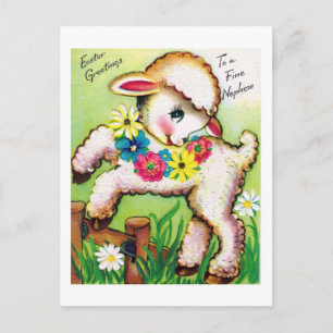 Vintage-Osterkarte Reproduktions-Postkarte Feiertagspostkarte