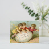 Vintage Osterkinder Postkarte (Stehend Vorderseite)