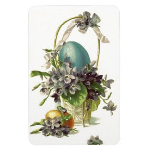 Vintage-Osterkorb-Eier Premium-Flexi-Magnet Magnet