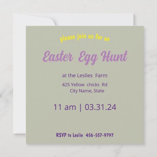 Vintage Osterküken mit Tulpen Einladung (Rückseite)