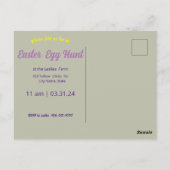 Vintage Osterküken mit Tulpen Postkarte (Rückseite)