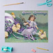 Vintage Osterküken Seidenpapier (Basteln)