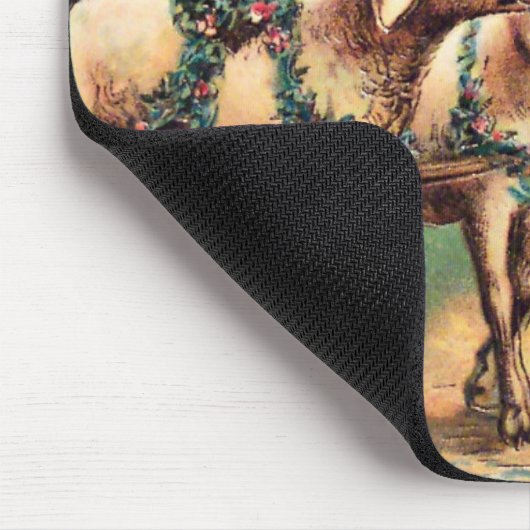 Vintage Osterlämmer Mousepad (Ecke)