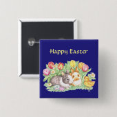 Vintage Osterlandschaft Button (Vorne & Hinten)