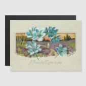 Vintage Osterlandschaft und Vergessenmerzen Magnetkarte (Vorne/Hinten)