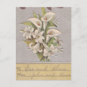 Vintage Osterlilie Feiertagspostkarte (Vorderseite)