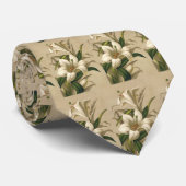 Vintage Osterlilien, Viktorianische Blume im Blut Krawatte (Gerollt)