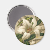 Vintage Osterlilien, Viktorianische Blume im Blut Magnet (Vorderseite/Rückseite)