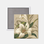 Vintage Osterlilien, Viktorianische Blume im Blut Magnet (Vorderseite/Rückseite)