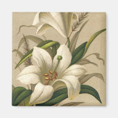 Vintage Osterlilien, Viktorianische Blume im Blut Magnet (Vorne)