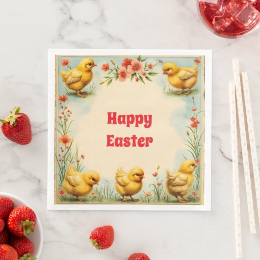 Vintage Osterlitten-Urlaubssammlung Serviette (Beispiel)