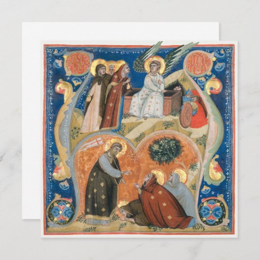 Vintage Ostermanuskripte Feiertagskarte (Vorne/Hinten)