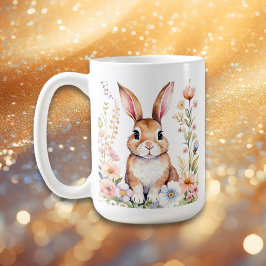 Vintage Ostern Bunny Personalisiert Kaffeetasse