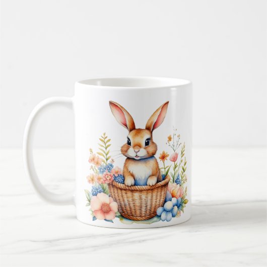 Vintage Ostern Bunny Personalisiert Kaffeetasse (Links)