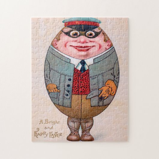 Vintage Ostern Ei Man Spaß Mensch Puzzle (Vertikal)