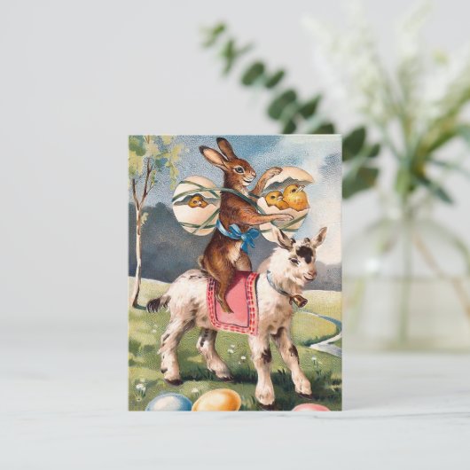 Vintage Ostern-Einladung Einladung (Stehend Vorderseite)