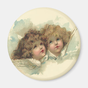 Vintage Ostern, Engelswesen Wolken im Himmel Magnet