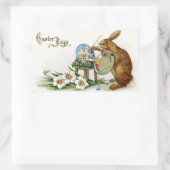 Vintage Ostern-Freuden Rechteckiger Aufkleber (Tasche)