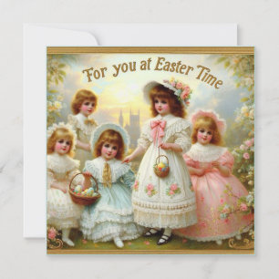 Vintage Ostern ~ FÜR SIE ZU OSTERN ~ Kinder Feiertagskarte