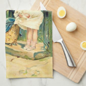 Vintage : Ostern - Geschirrtuch (Viertel Falte)