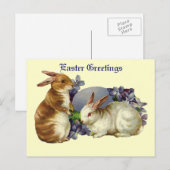 Vintage Ostern-Gruß-Postkarte Feiertagspostkarte (Vorne/Hinten)