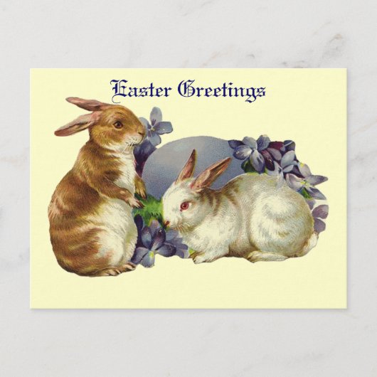 Vintage Ostern-Gruß-Postkarte Feiertagspostkarte (Vorderseite)