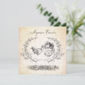 Vintage Ostern-Huhneinladung Einladung (Stehend Vorderseite)