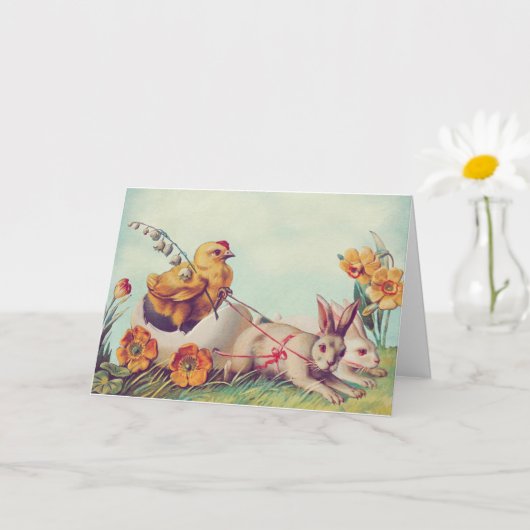 Vintage Ostern Karte (Kleine Pflanze)